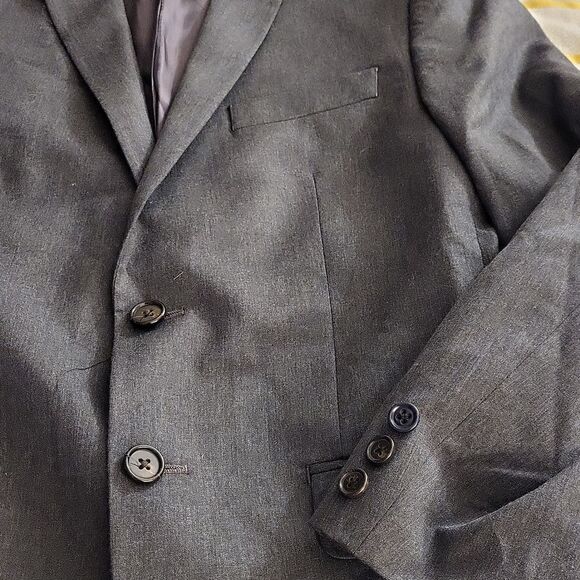 Lauren Ralph Lauren Gray Slimming Suit Jacket Size 36 - Picture 10 of 16